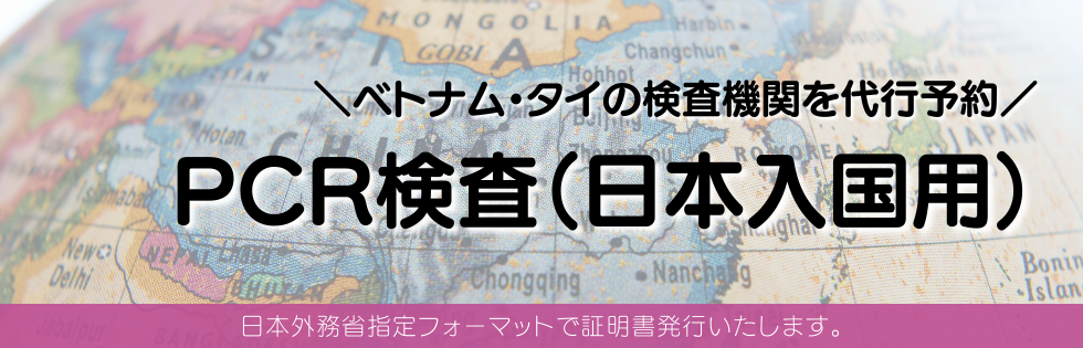 ベトナム タイ日本帰国用pcr検査 旅行会社アムネット