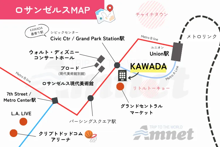 カワダホテル地図