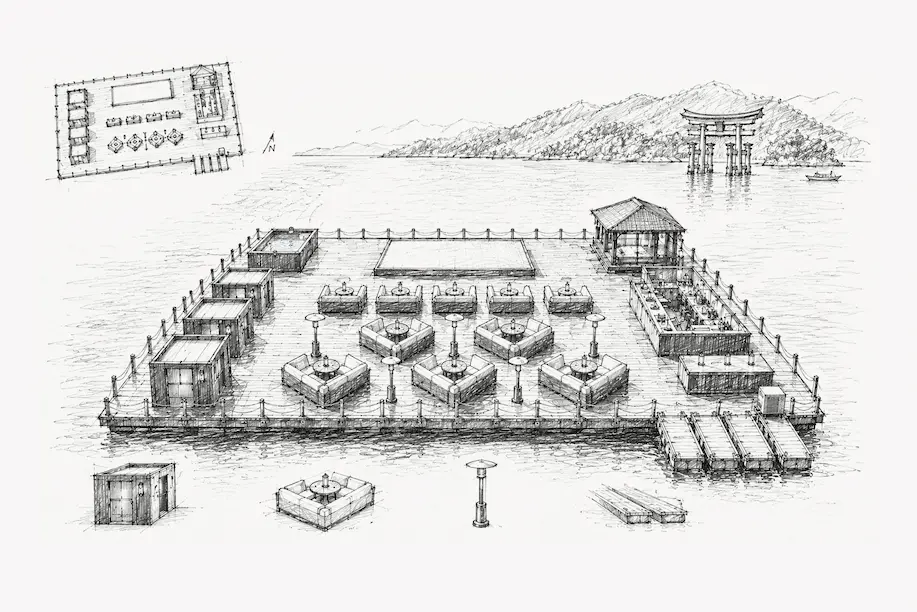 海上特設舞台の構想イメージ図